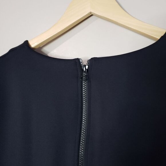 Pink Tartan Large Black Cap Sleeve Beaded V-neck Fit and Flare Dress - Picture 7 of 13